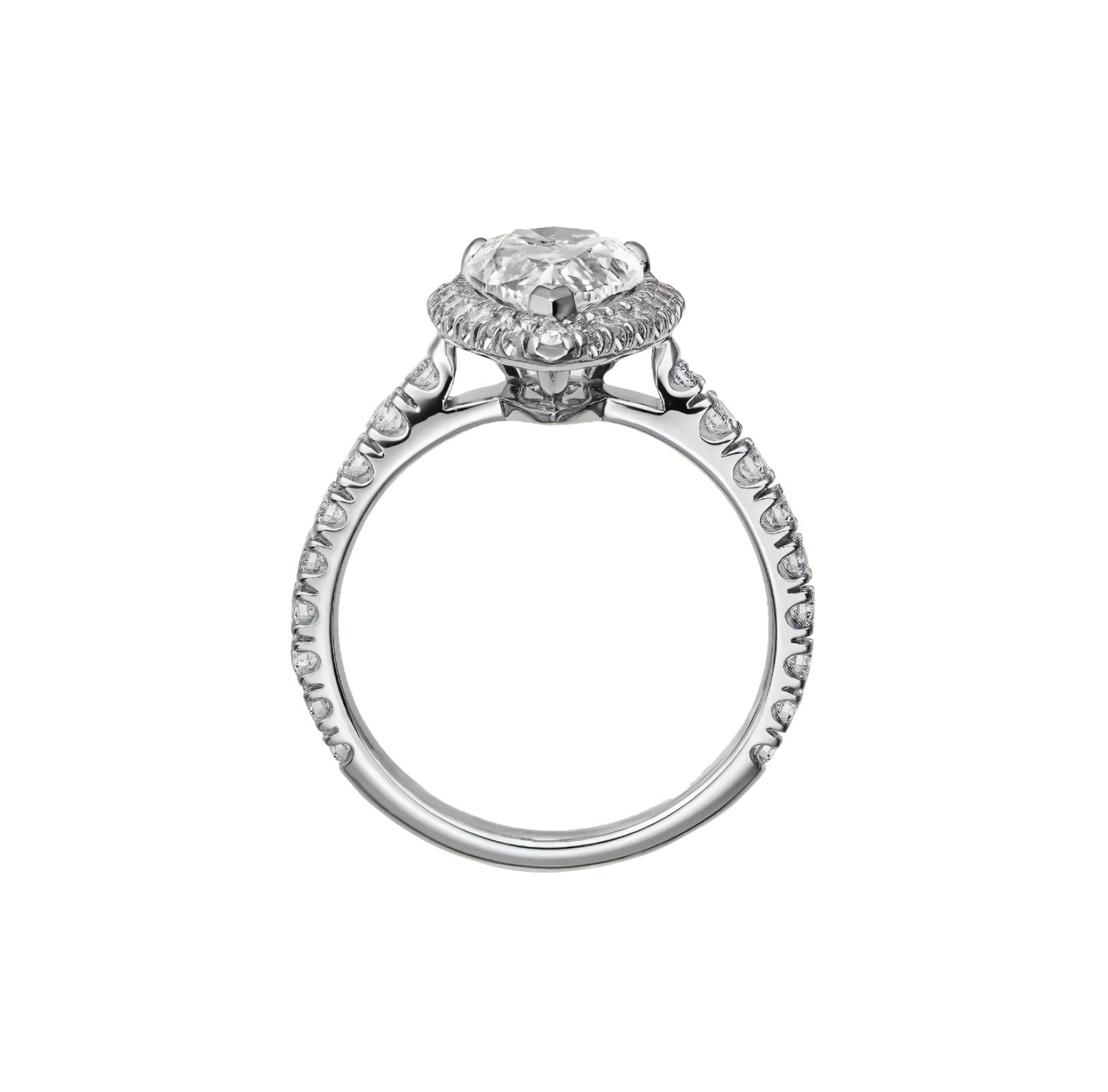 Pear Shape Diamond Solitaire Ring