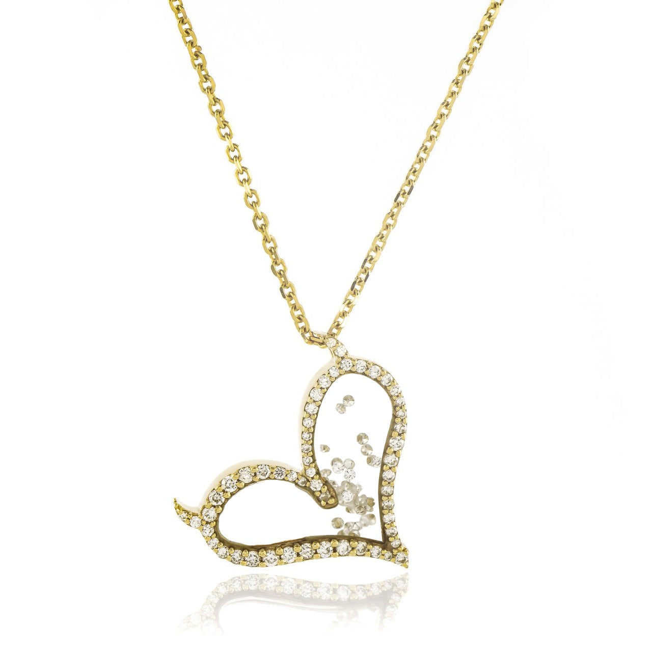 SJ Floating Heart Pendant