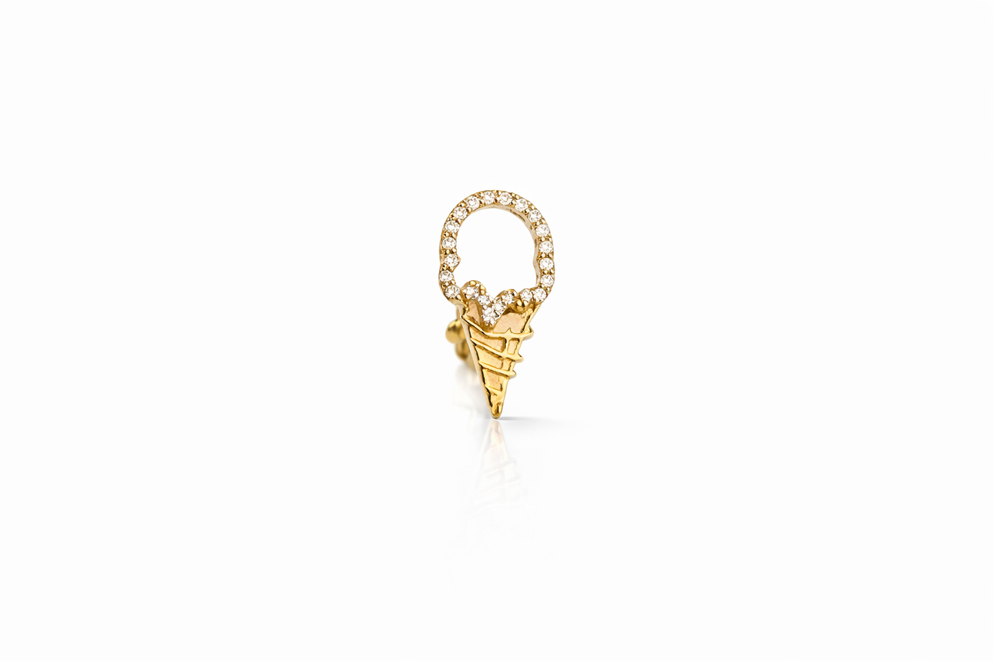 Ice Cream Cone Stud Earring