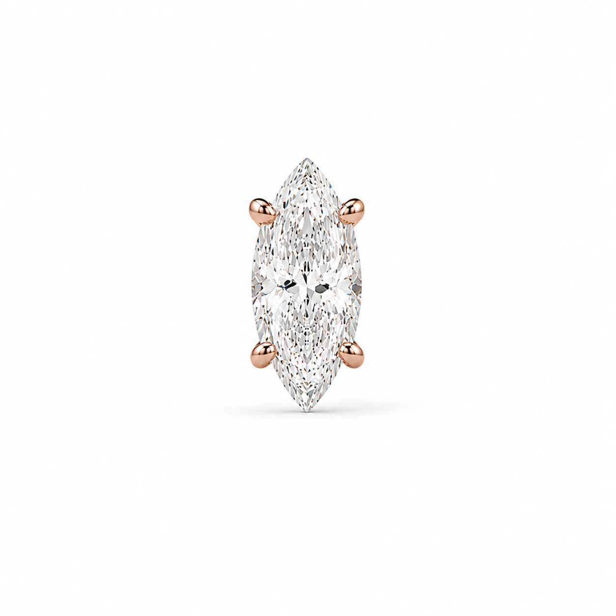 Marquise Diamond Stud Earring