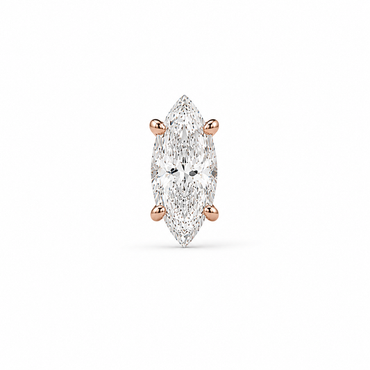 Marquise Diamond Stud Earring