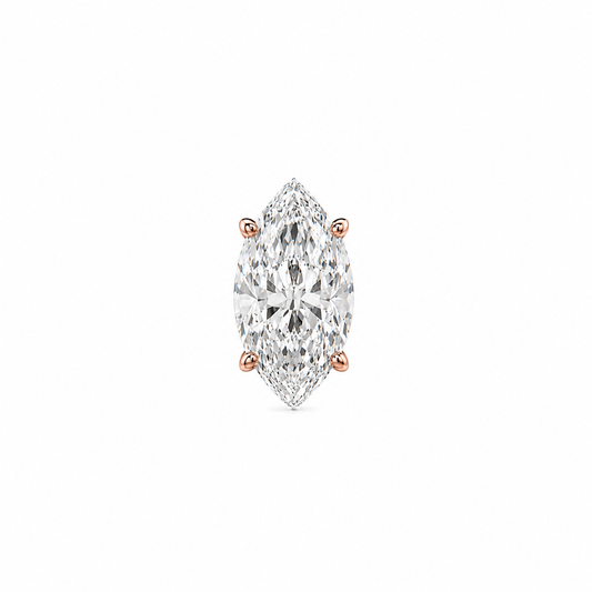 Marquise Diamond Stud Earring
