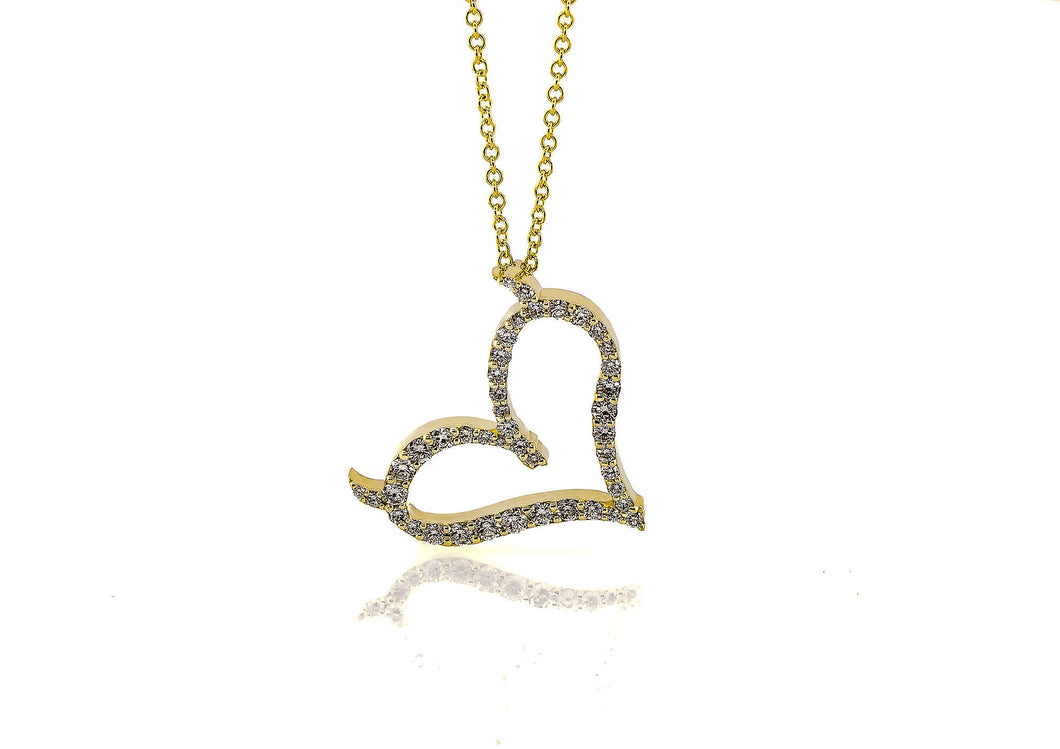 Sinful Heart Necklace with Diamonds
